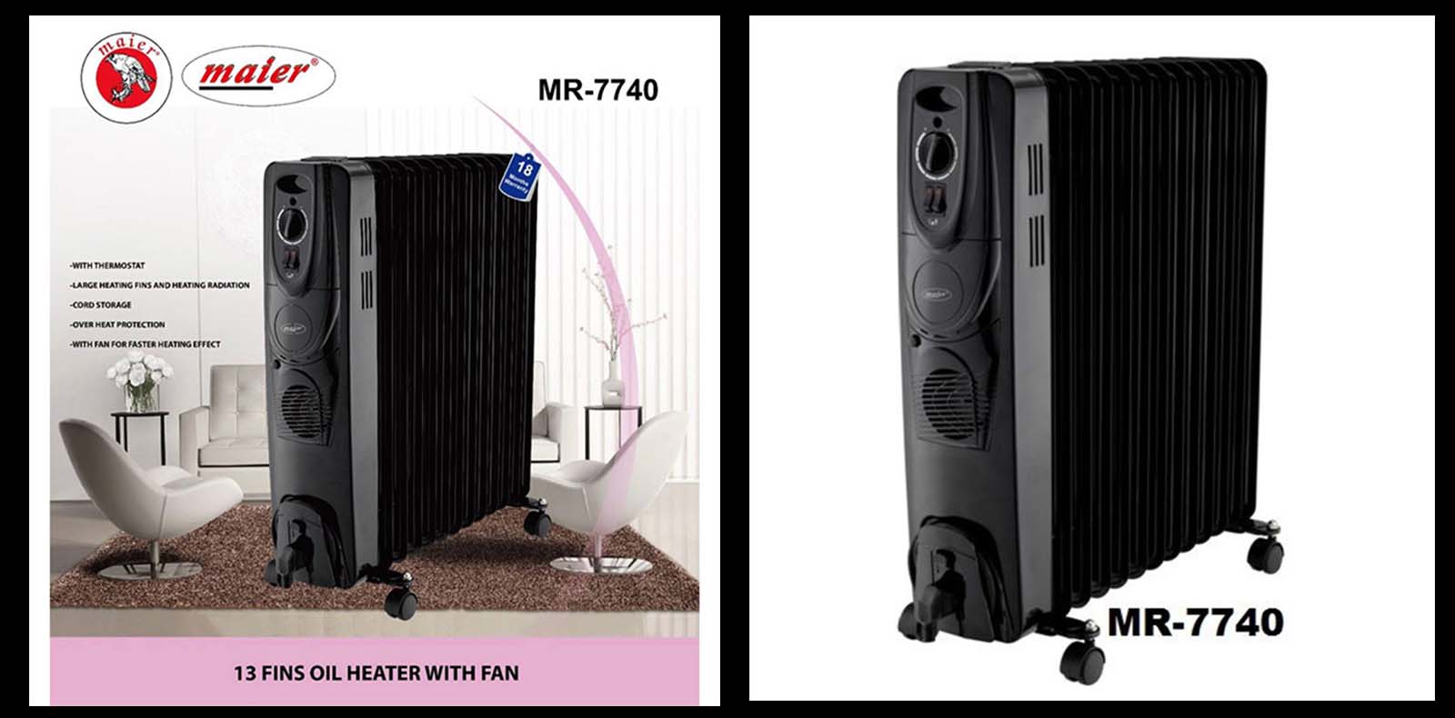 شوفاژ برقي ماير مدل MR-7740 6 شوفاژ برقي ماير مدل MR-7740