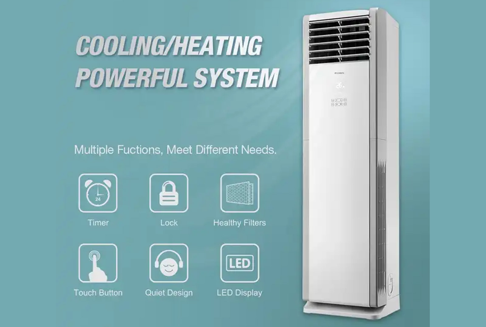 کولر گازی ایستاده 60000 گری تاور 15 خرید کولر گازی ایستاده 60000 گری تاور