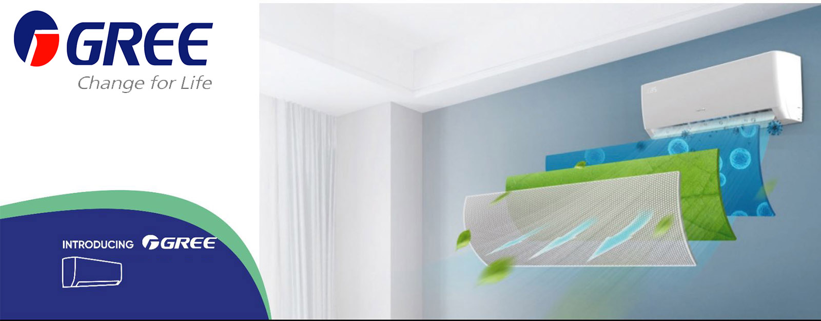 کولر گازی اینورتردار 36000 گری GWH 21 GREE GWH GREE Air