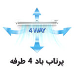 پرتاب باد 4 جهته کولر گازی ایوولی