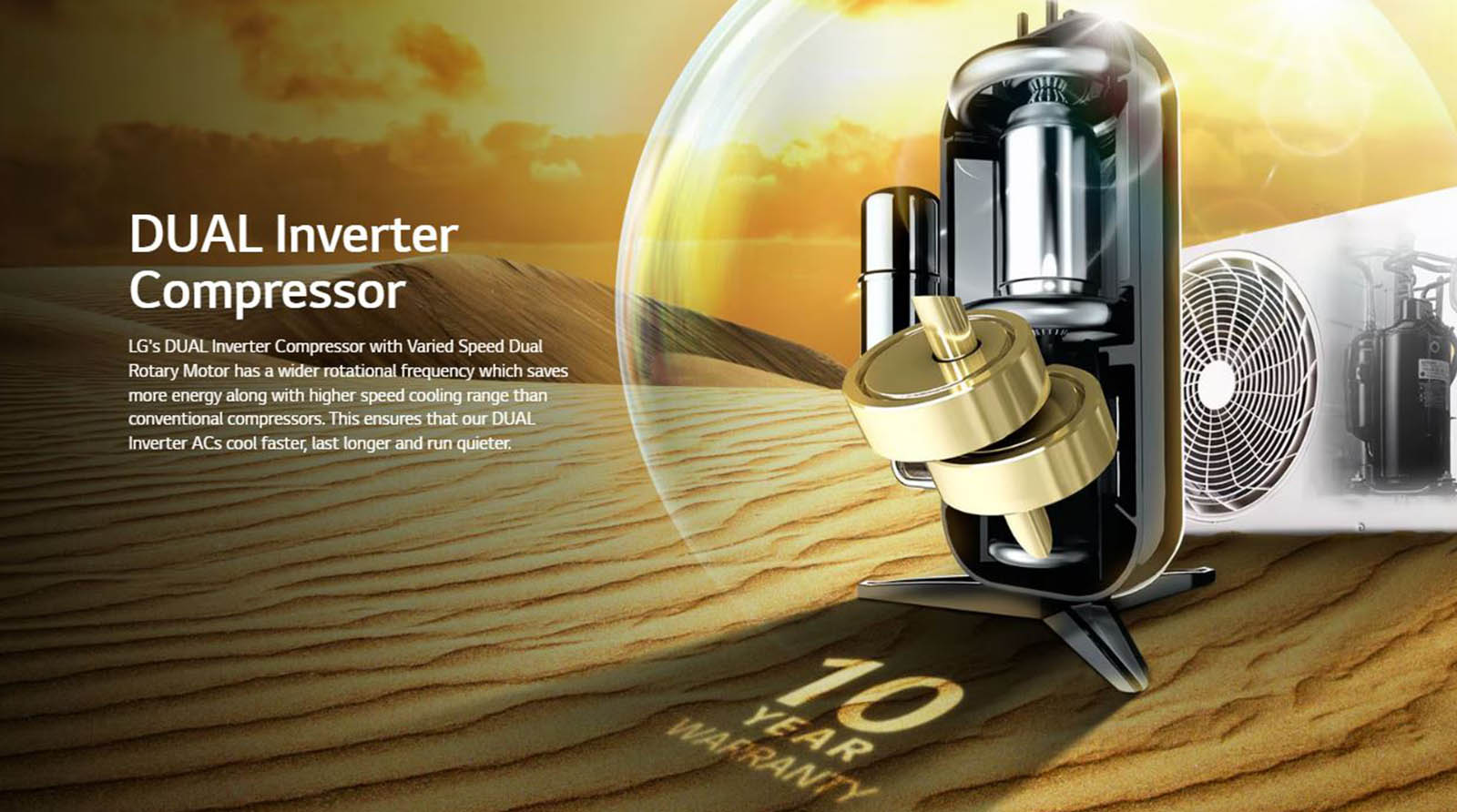 کولر گازی ال جی دوال اینورتر مدل AMP-26K 16 کمپرسور تروپیکال T3