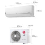 ابعاد کولر گازی ال جی دوال اینورتر