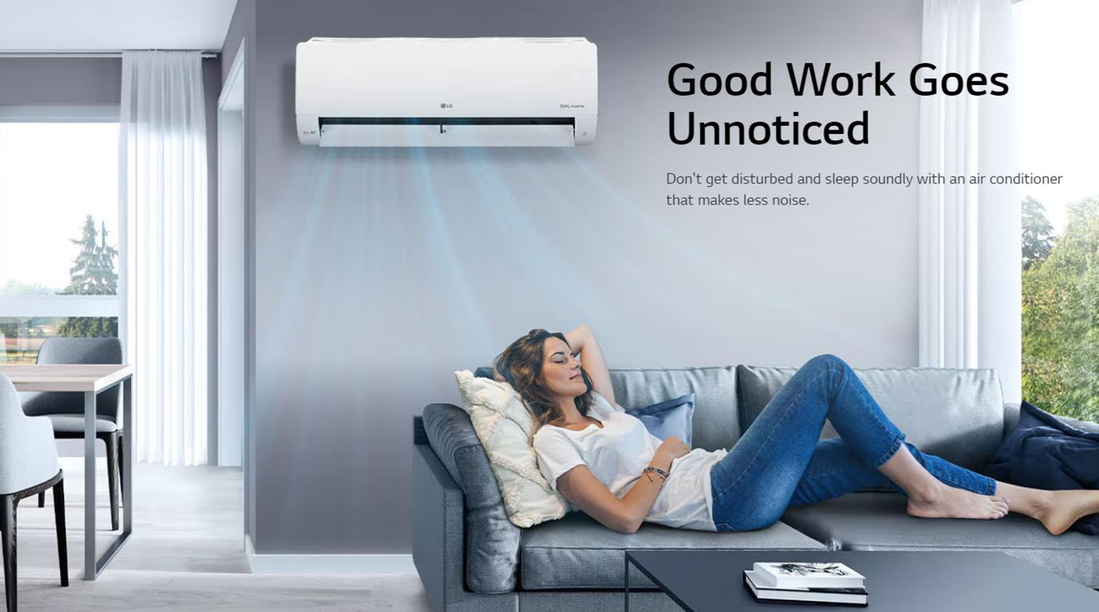 کولر گازی ال جی دوال اینورتر مدل AMP-26K 23 هوای خنک و متمایز