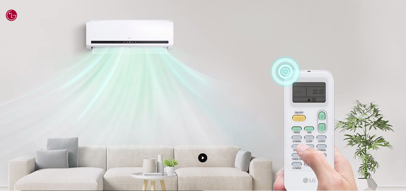 کولر گازی 12000 ال جی مدل IQA12K 18 تنظیمات راحت با ریموت کنترل ال جی