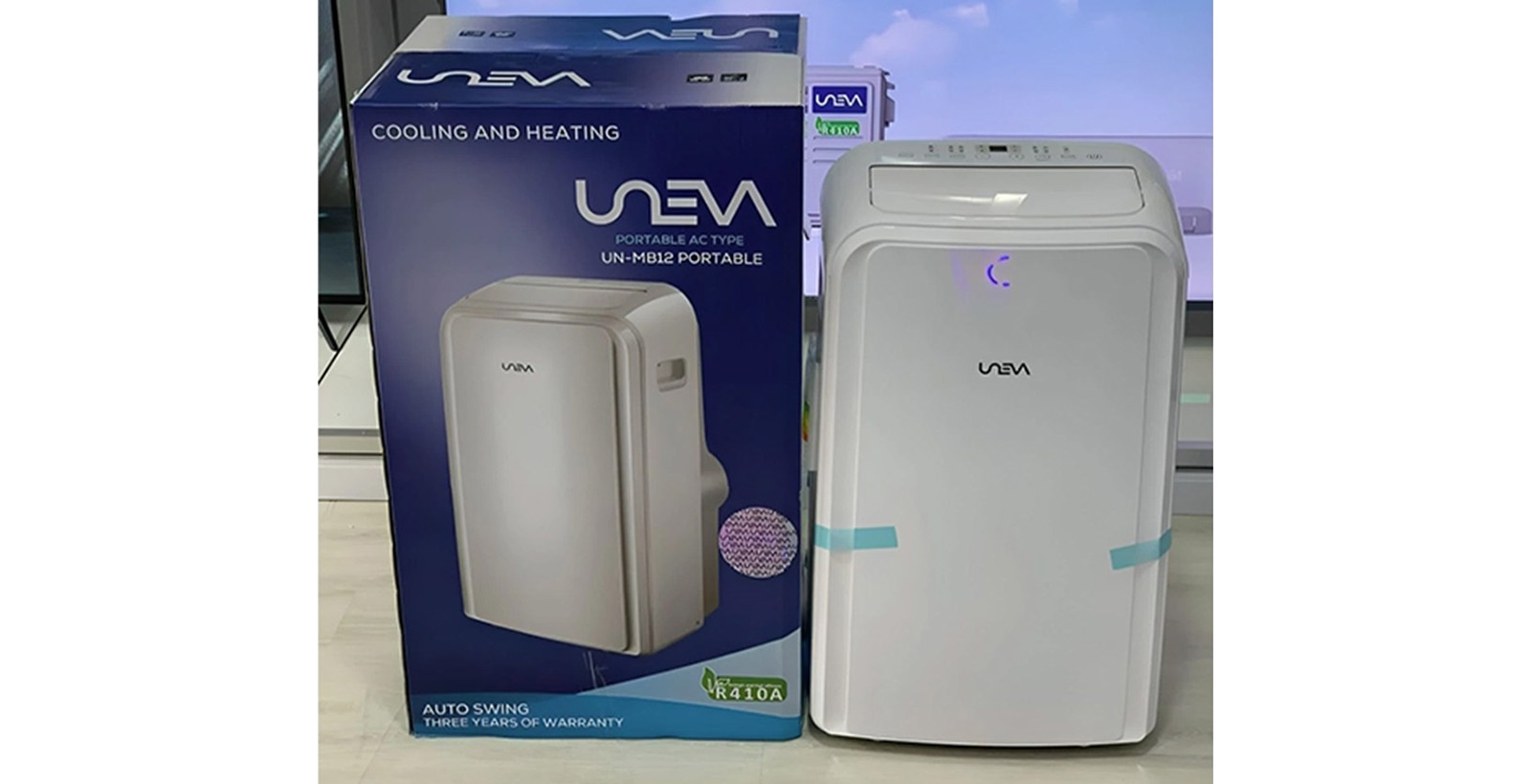 کولر گازی پرتابل یونیوا 12000 مدل UN-MB12 15 بسته بندی کولر گازی پرتابل یونیوا