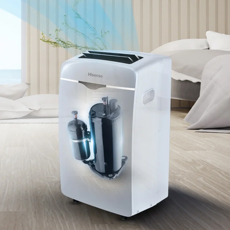 کولر گازی پرتابل هایسنس 12000 مدل QAP-12HR 13 موتور قدرتمند کولر گازی هایسنس پرتابل 12000